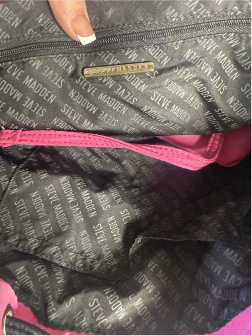 STEVE Madden Backpack HOT Pink WITH WRISTLET POUCH - Picture 13 of 16